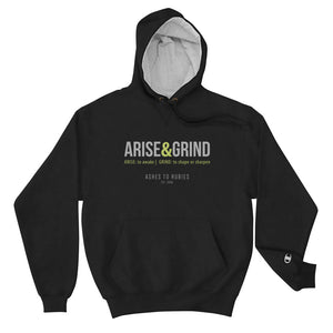 Open image in slideshow, Arise &amp; Grind x Champion Hoodie
