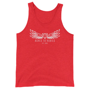Open image in slideshow, Ashes To Rubies Unisex Tank [White]
