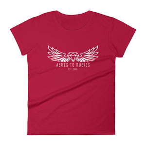 Open image in slideshow, Ashes To Rubies Ladies Tee [White]

